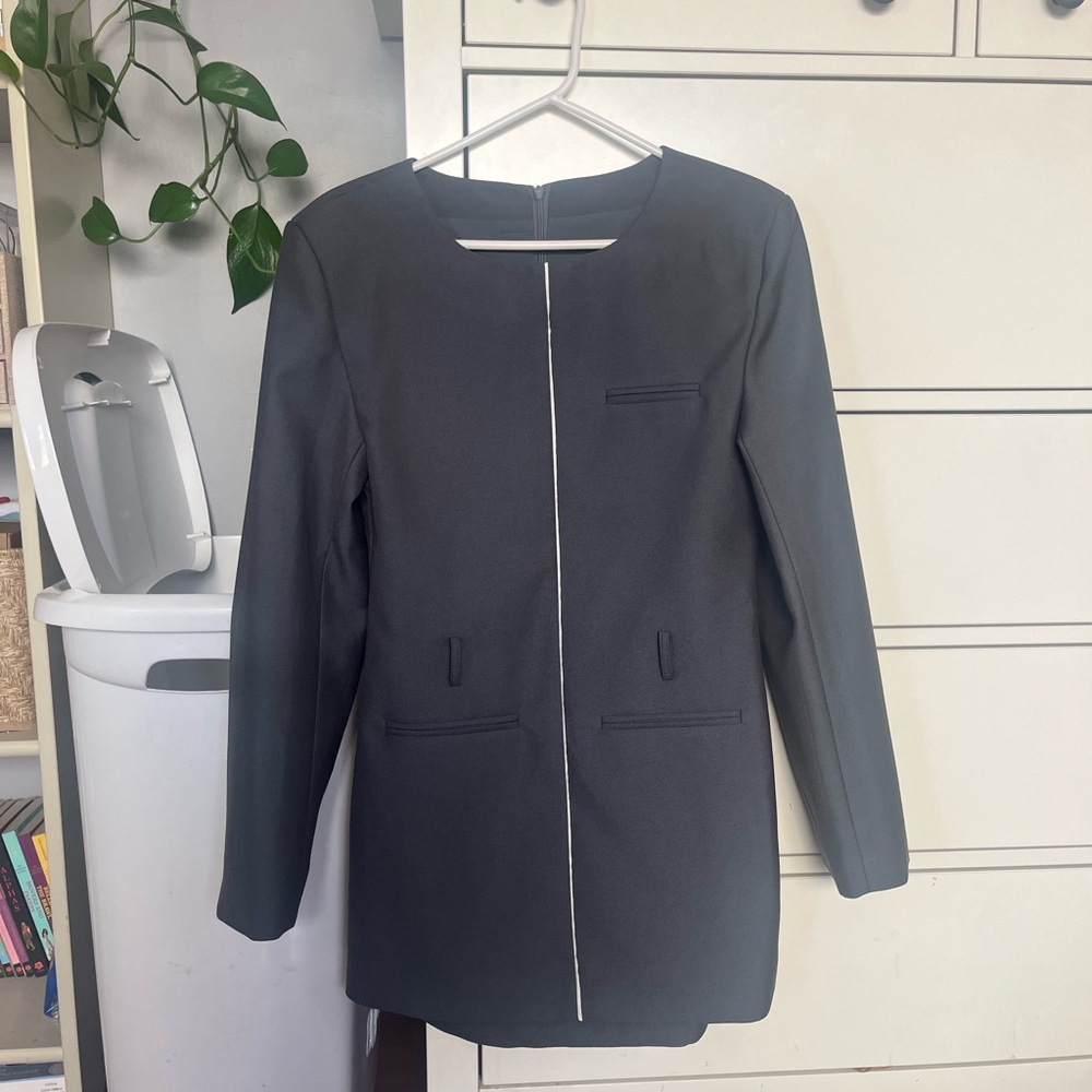 Charcoal Blazer Dress